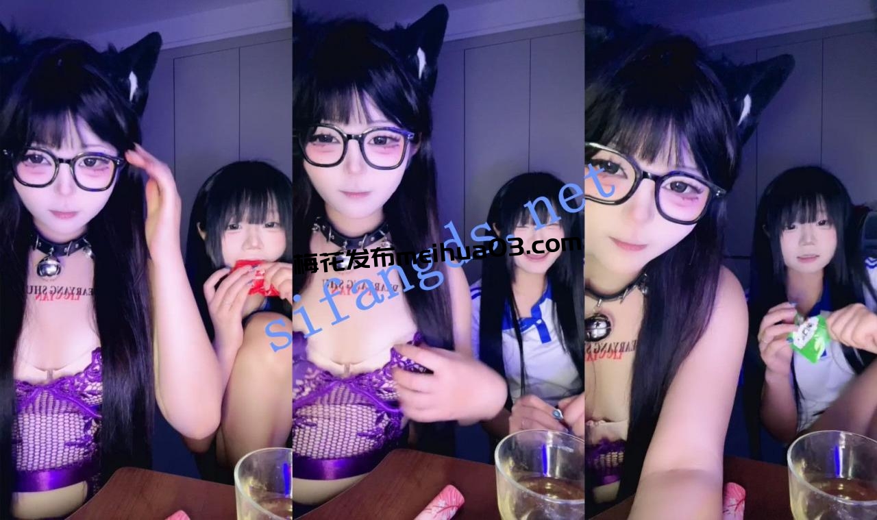 ⚡【魅魔米米】小妖精玩cosplay~和闺蜜互插叫爸爸~骚死了~